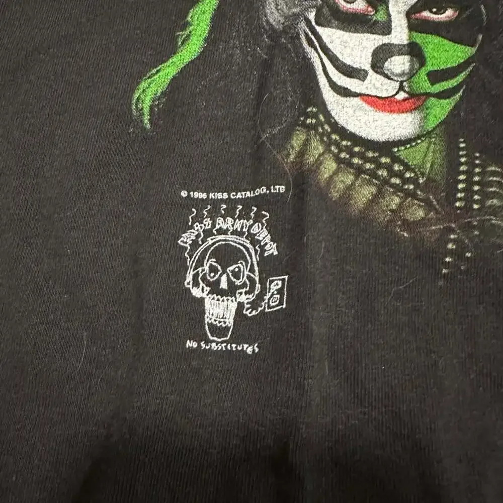 Vintage 1996 KISS Band T-Shirt Size Large Double-Sided Rock Graphic